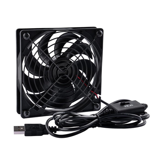 GeeekPi 120mm USB Cooling Fan, 1500 RPM, 53.35 CFM