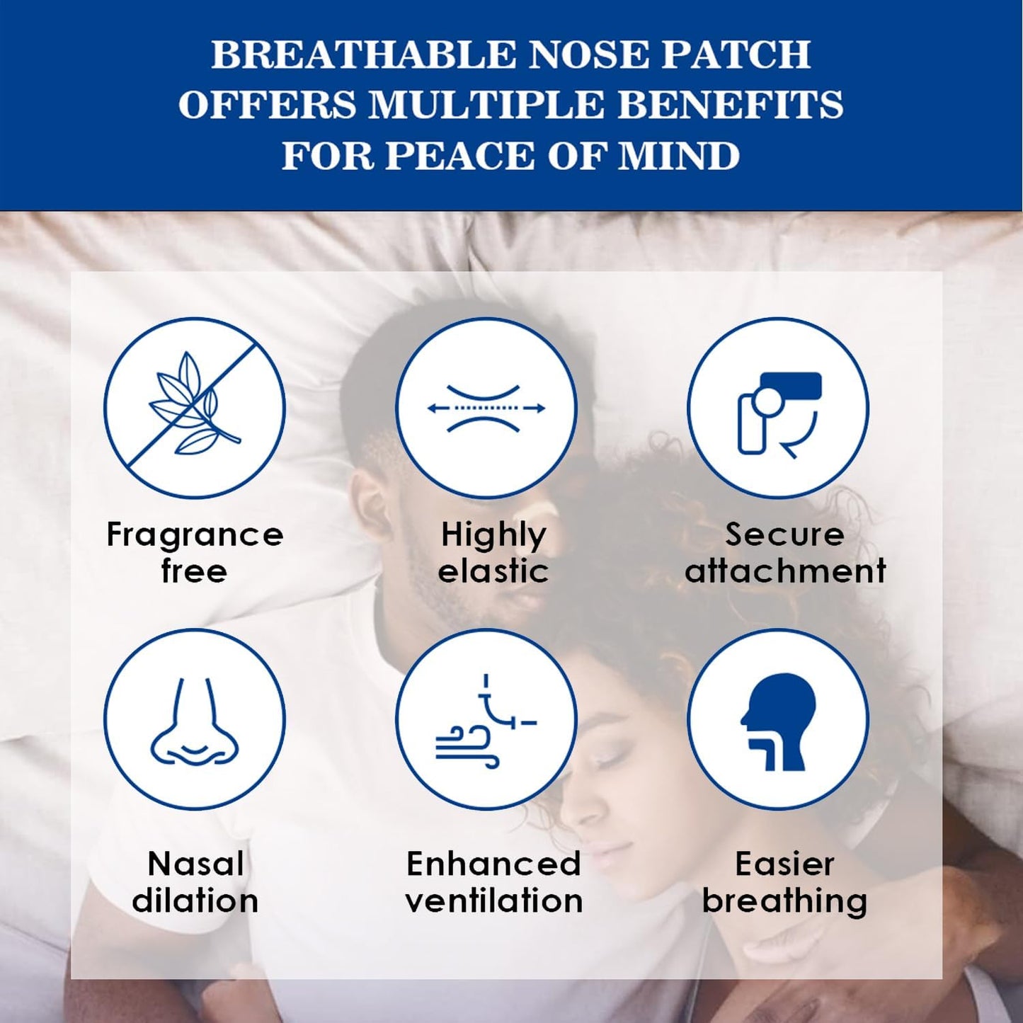 BTkviseQat 80-Count Nasal Strips for Snoring Relief and Clear Breathing