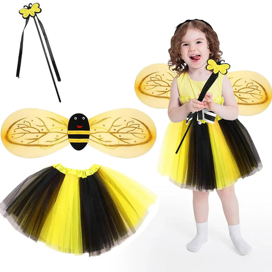 Kids Bee Costume Set with Tutu, Wings, Wand - Gomix Brands Outlet
