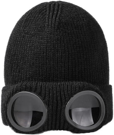 Tainrunse Anti-slip Knitted Beanie with Glasses – Warm Unisex Hat