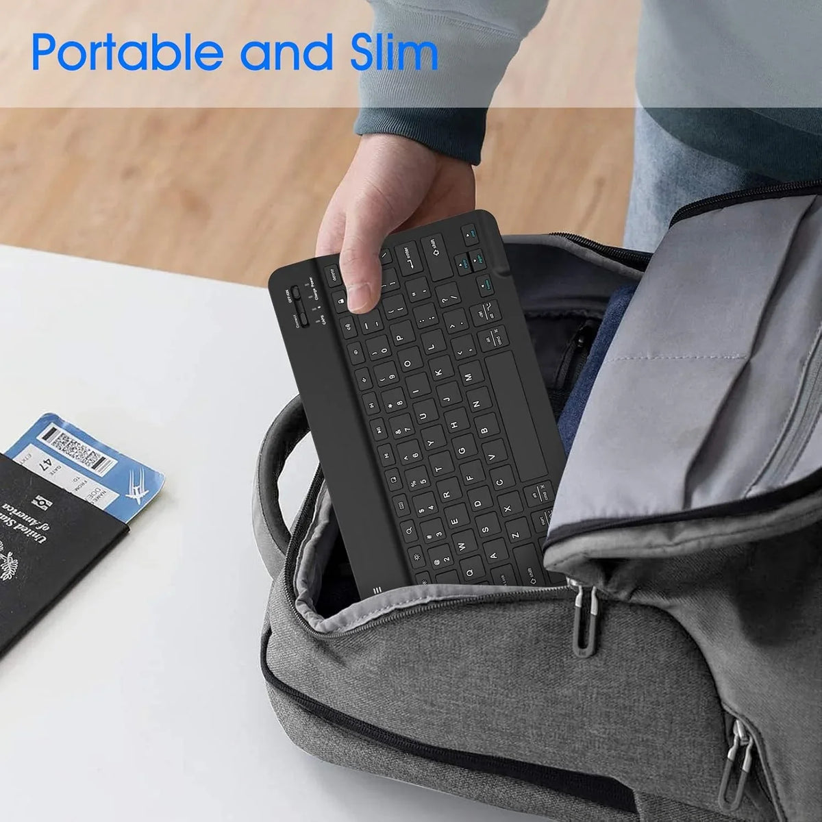 Fintie Ultra-Thin 10-Inch Bluetooth Keyboard for iPad & Android - Gomix Brands Outlet