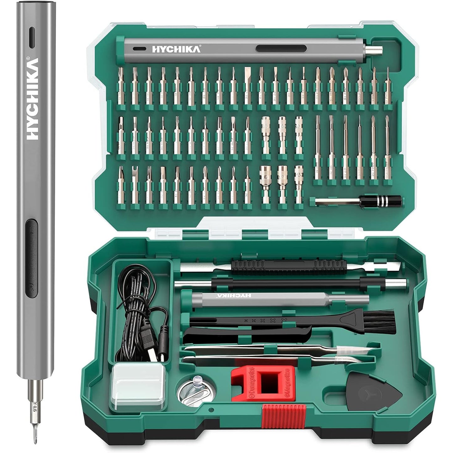 HYCHIKA Electric Precision Screwdriver Set: 67-in-1 Mini Mechanic Tool Kit