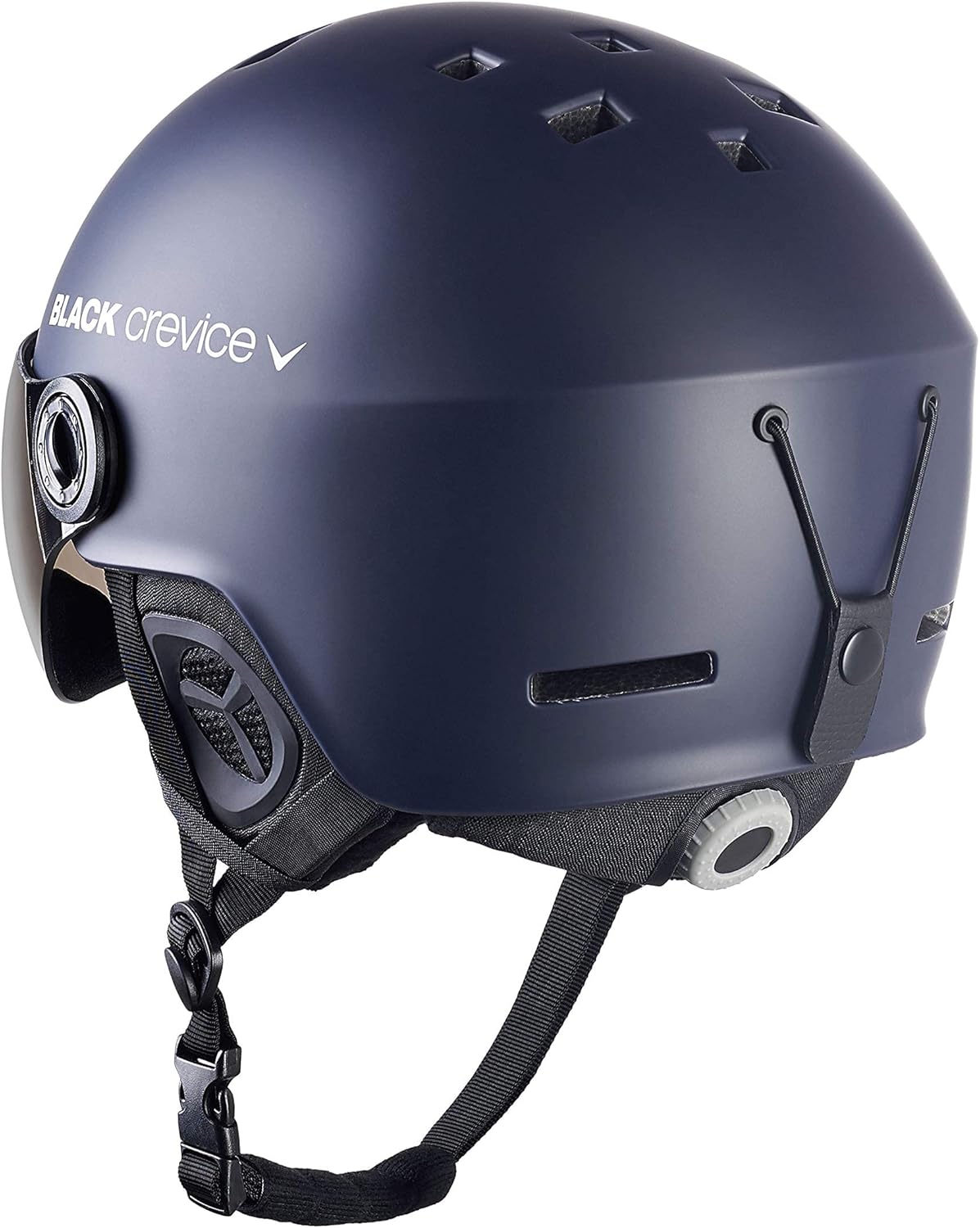 Black Crevice Arlberg Ski Helmet with Dual Visor