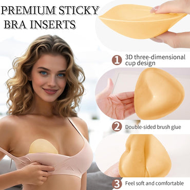 ANGELEMM Double‑Sided Sticky Push Up Bra Pads for Women