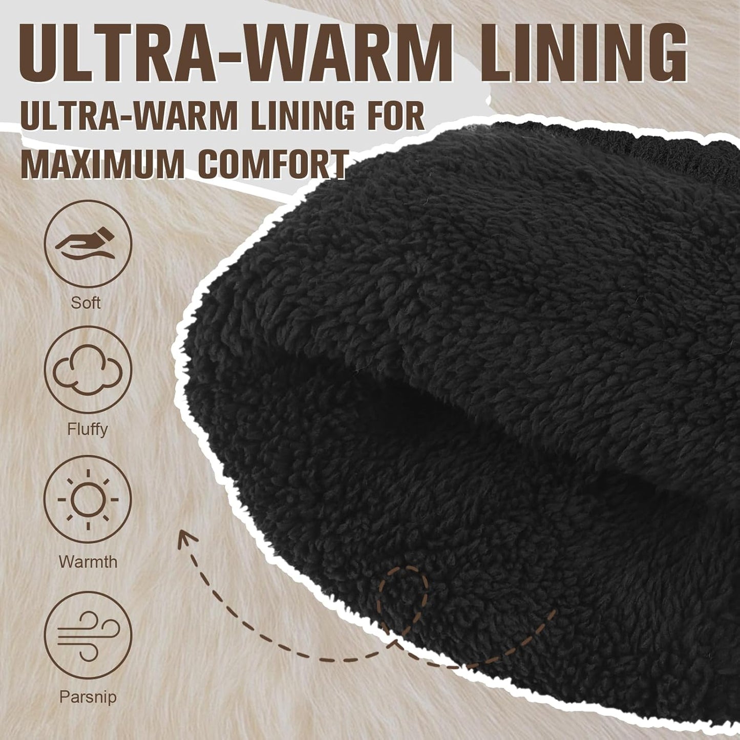 Cozy Wool Beanie with Fleece Lining – Unisex Winter Hat