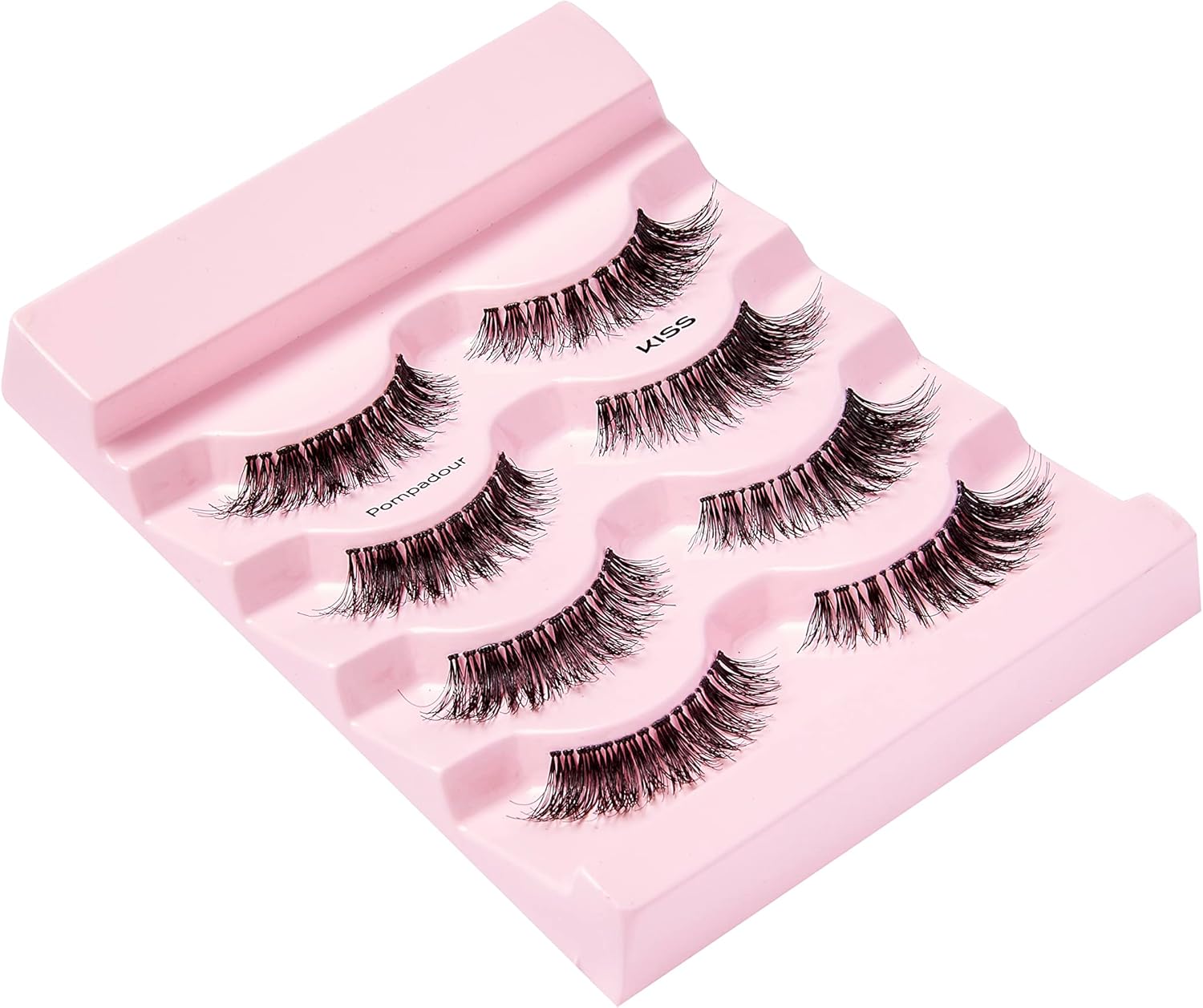 KISS Blowout Lash Collection 4 Pairs Reusable Faux-Mink Eyelash Set with Glue