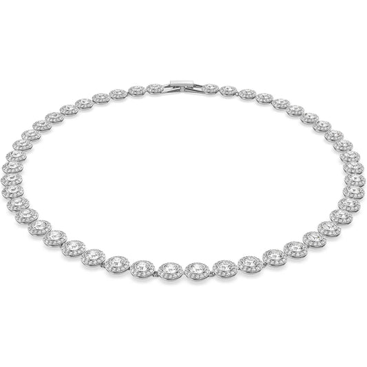 Swarovski Angelic Crystal Necklace Radiant White Sparkle Elegant Pendant - Gomix Brands Outlet