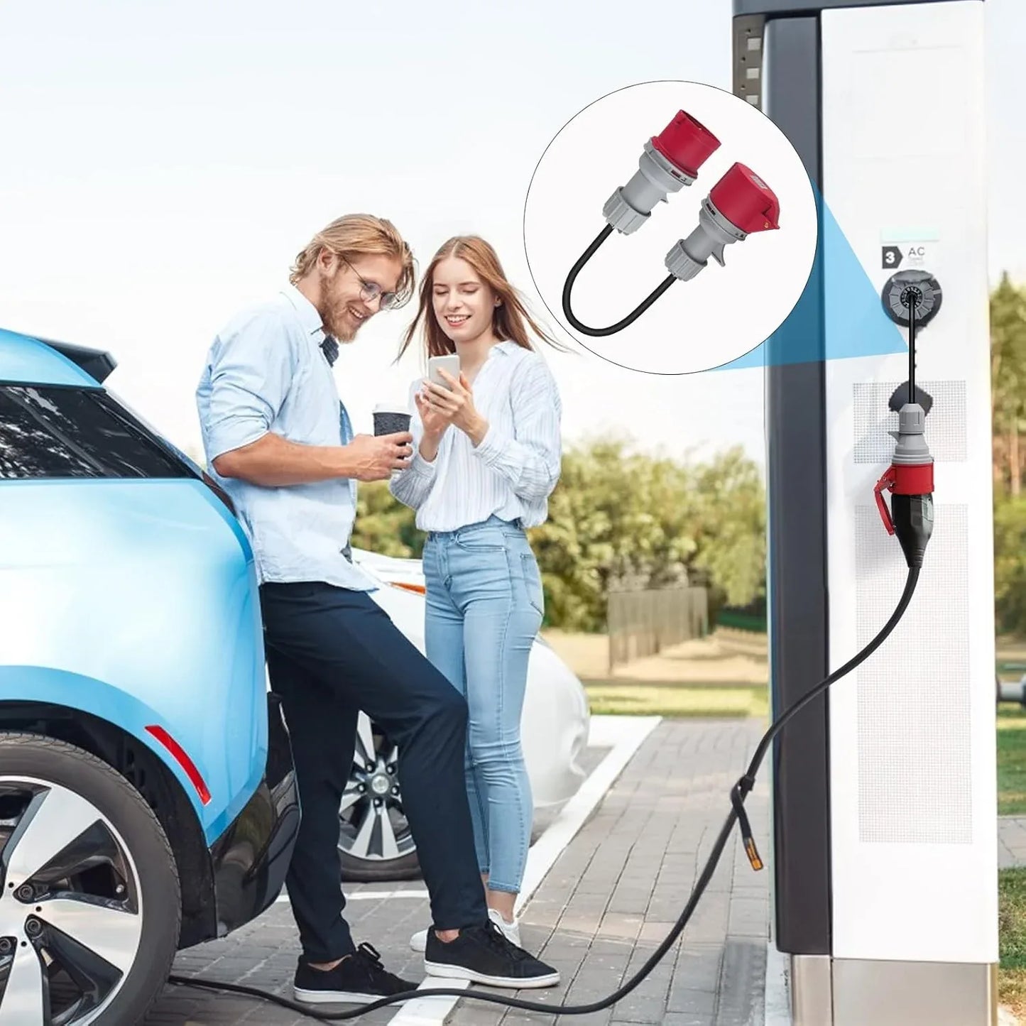 32A to 16A CEE Power Adapter with Circuit Breaker – IP44 Rated - Gomix Brands Outlet