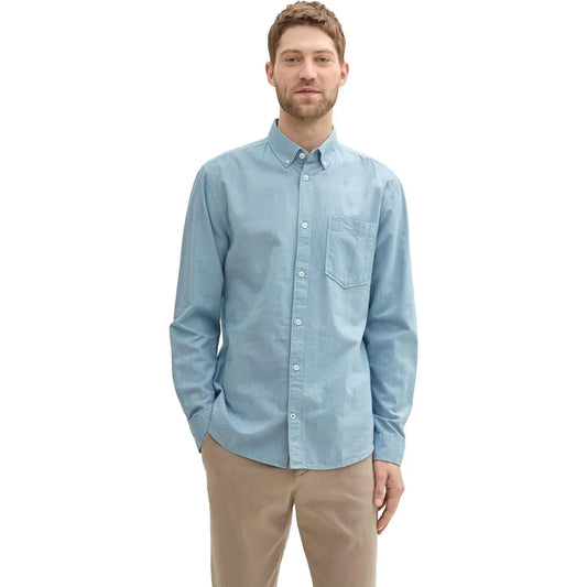 Tom Tailor Men's Regular Fit Shirt with Logo Embroidery - Gomix Brands Outlet