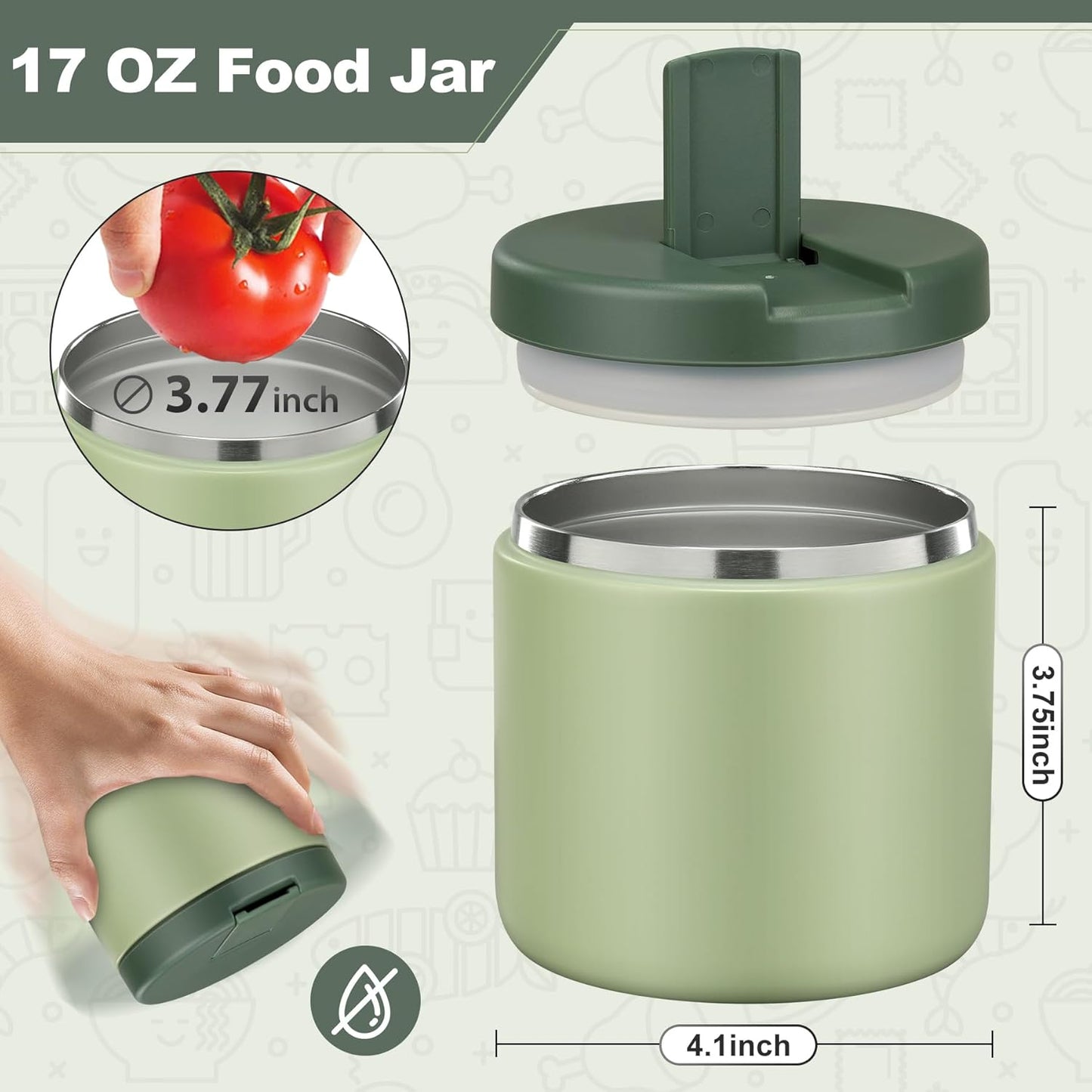 LOHASOK Kids Soup Thermo 12oz Insulated Stainless Food Jar - Gomix Brands Outlet