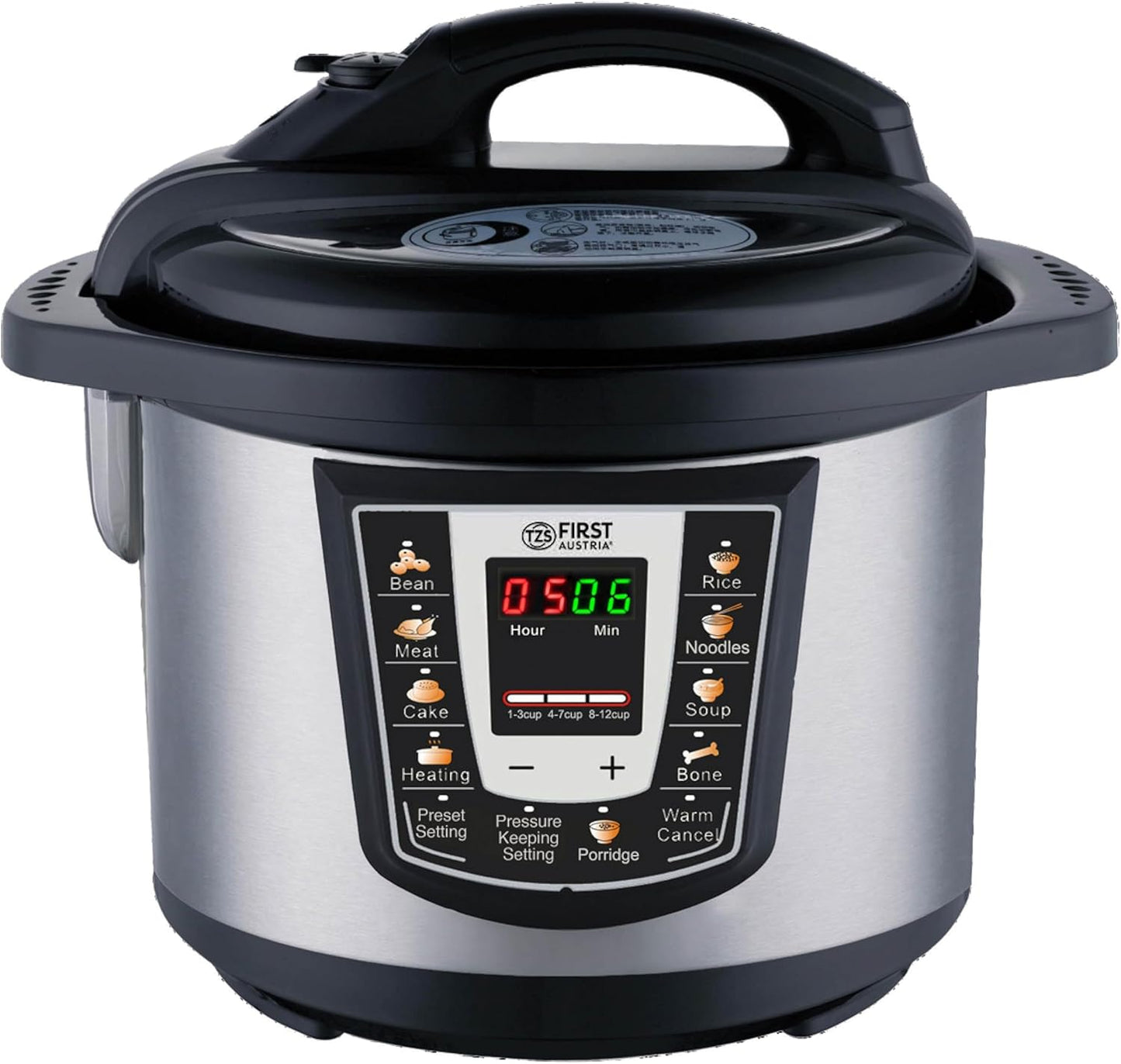 6-Quart Electric Pressure Cooker 9-in-1 Multicooker with Automatic Programs