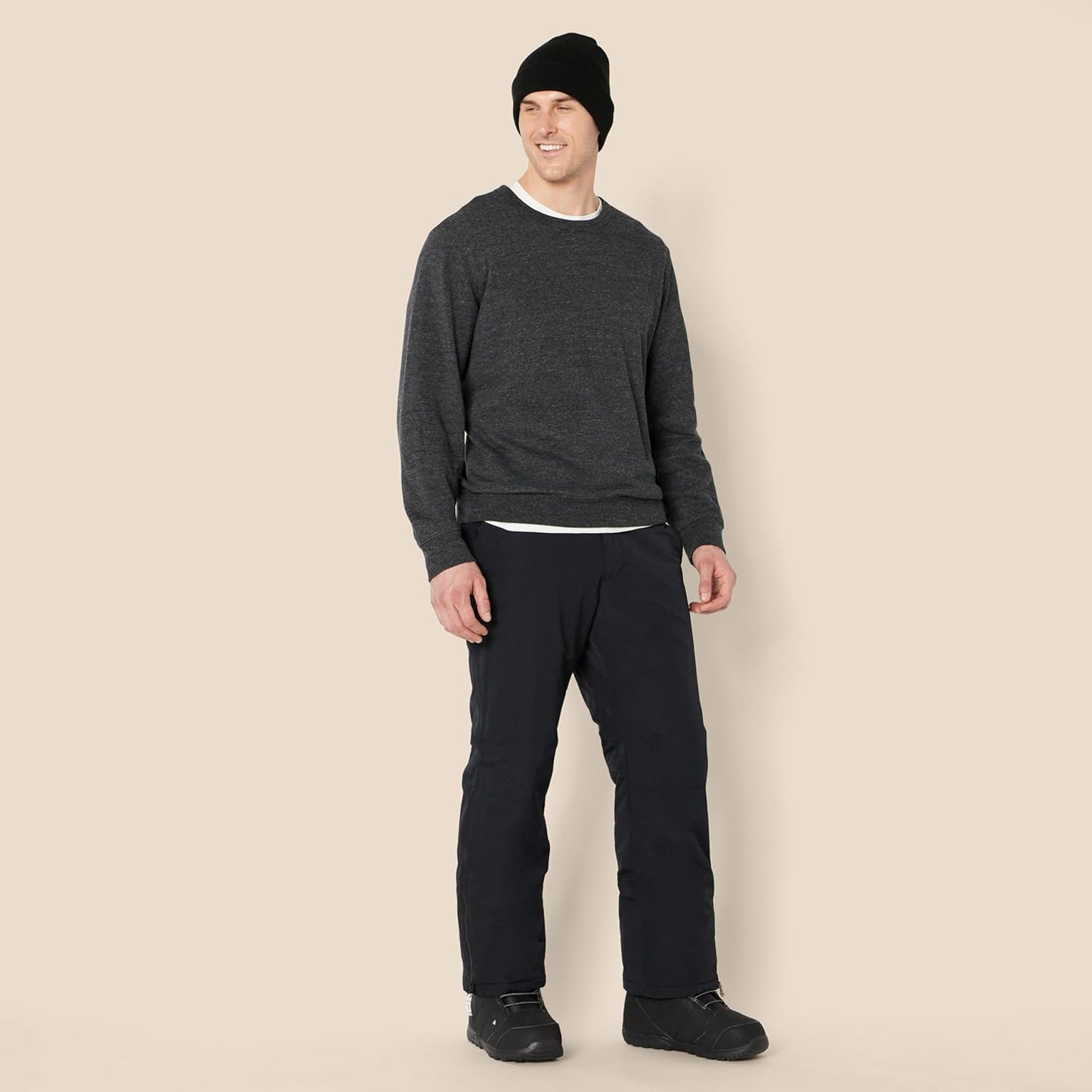 Amazon Essentials Men's Insulated Water-Resistant Snow Pants for Skiing