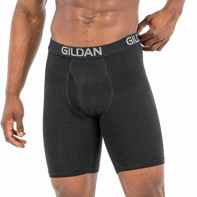 Gildan Men's Cotton Stretch Long Leg Boxer Brief Pack