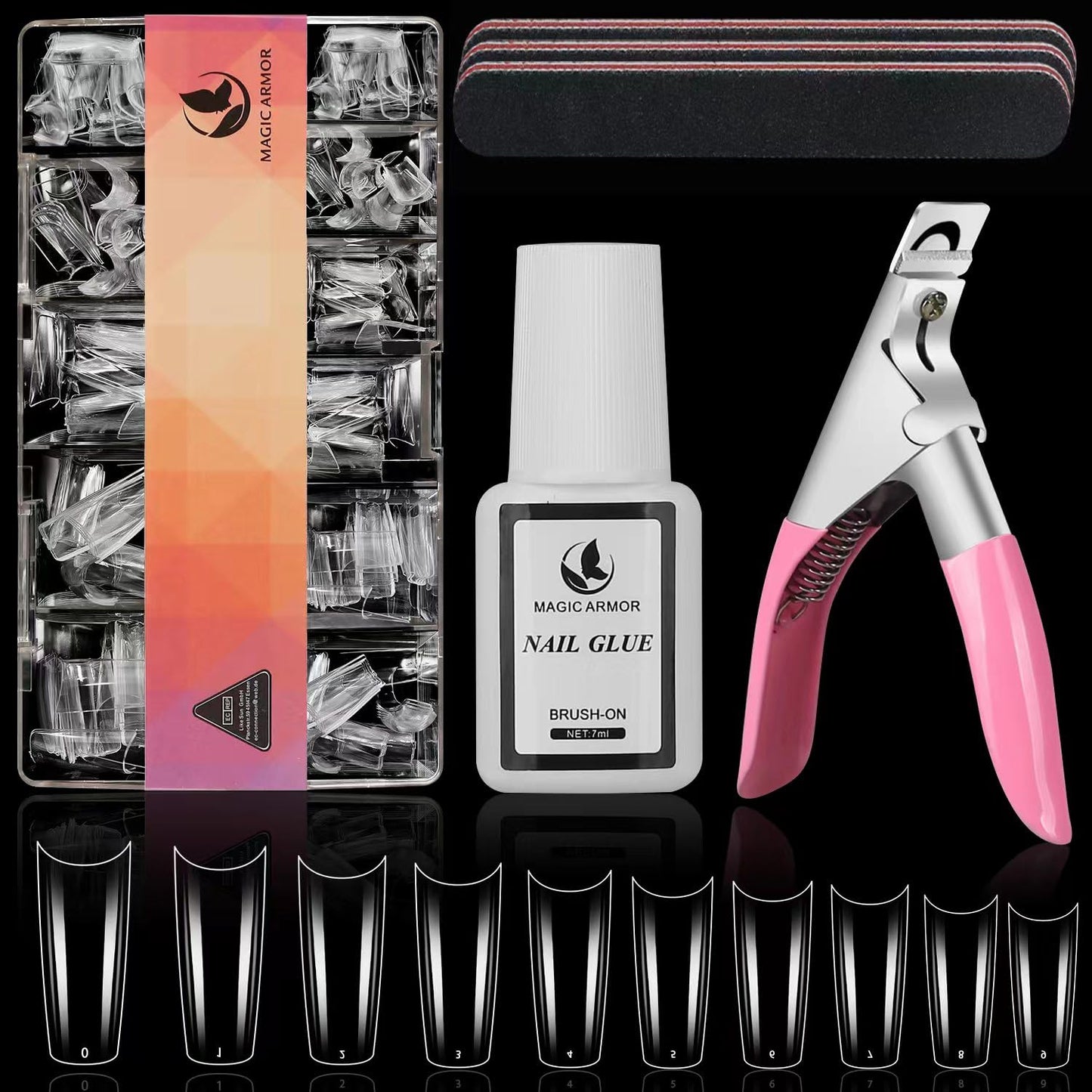Magic Armor 504-Piece French Half Cover Nail Tips Set
