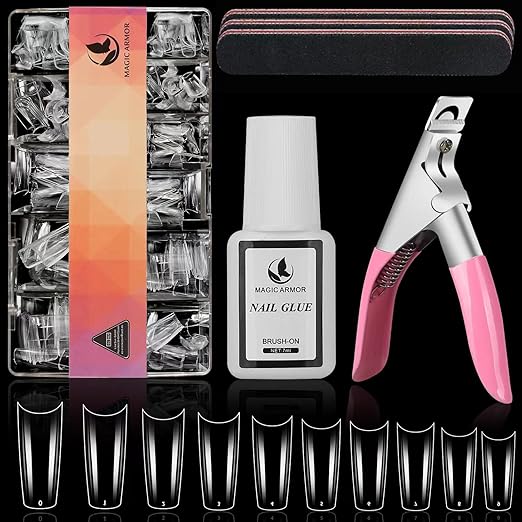 Magic Armor 504-Piece French Half Cover Nail Tips Set