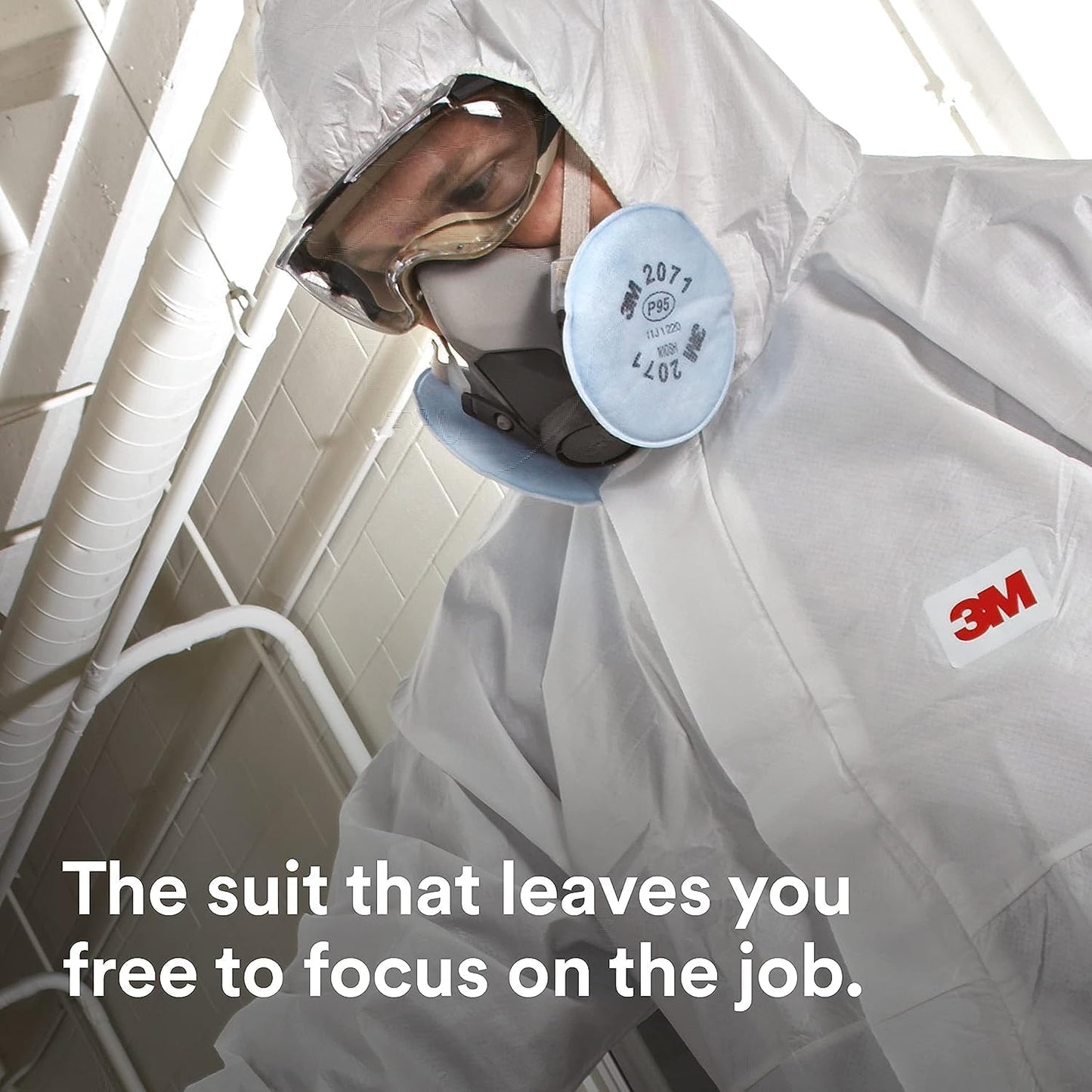 3M Disposable Protective Coverall 4510-XL: White, Type 5/6 Protection, 20-Pack