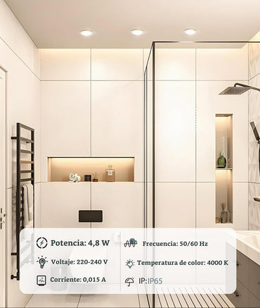 Aigostar Recessed LED Ceiling Downlight 4.8W IP65