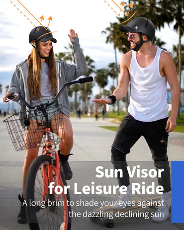 FROFILE Adult Commuter Bike Helmet - Baseball Cap Style Visor