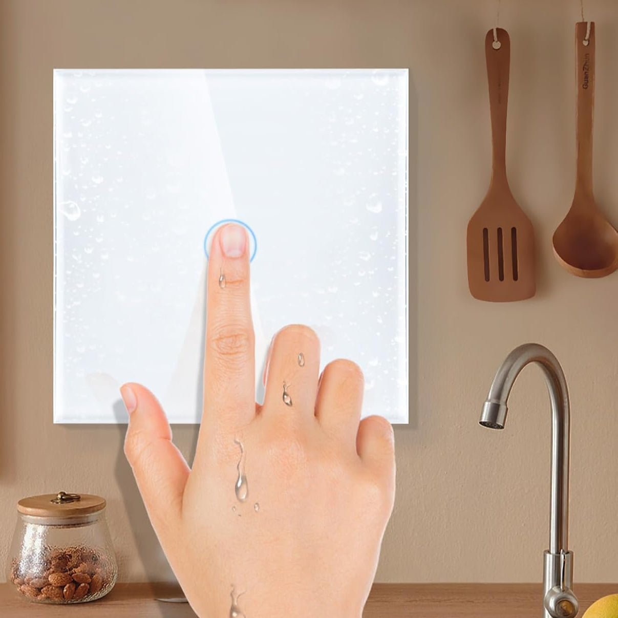 TAWOIA Smart Touch Light Switch: 2-Way Wall Switch with LED Backlight
