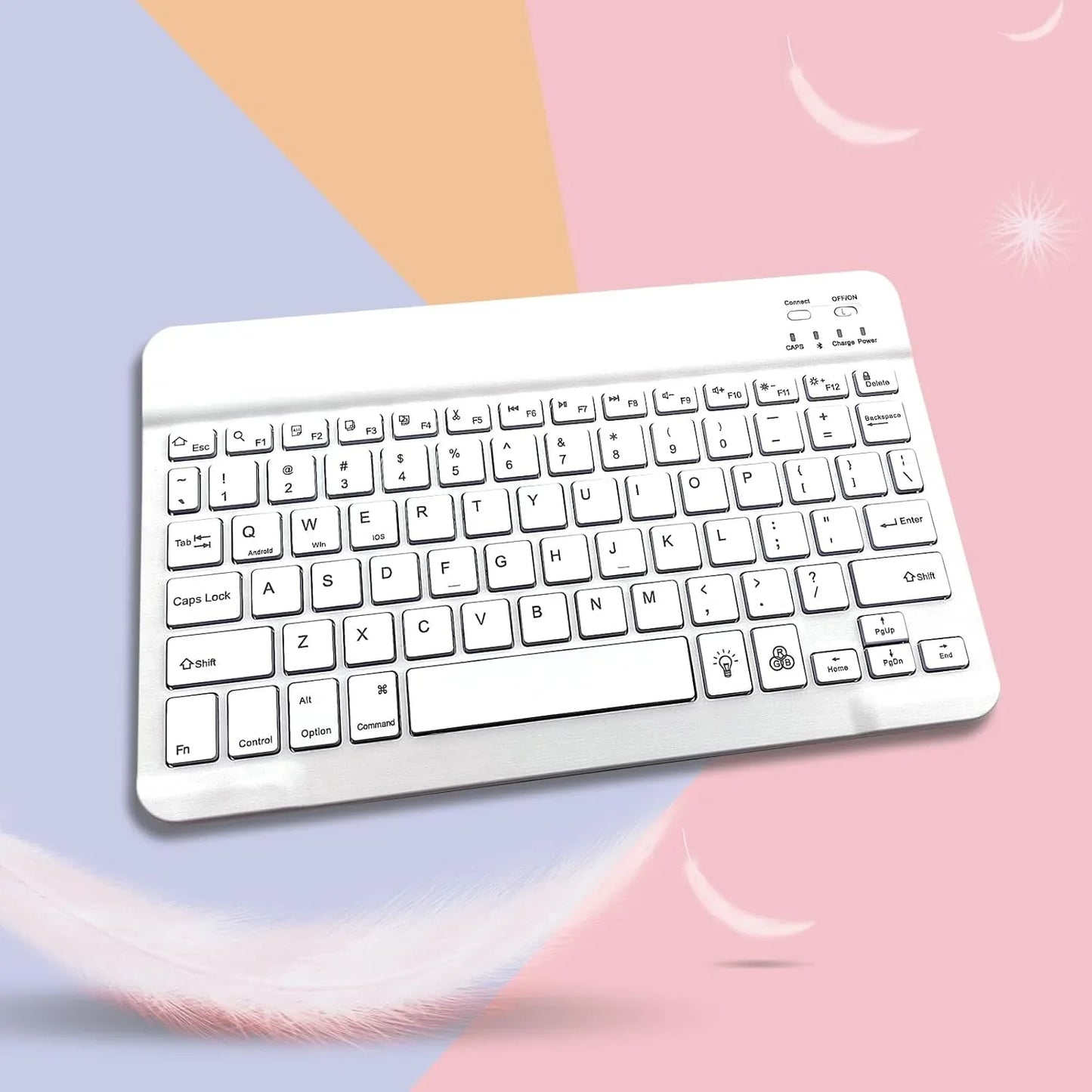 Seashot White Bluetooth Keyboard for iPad, iPhone, MacBook - Gomix Brands Outlet