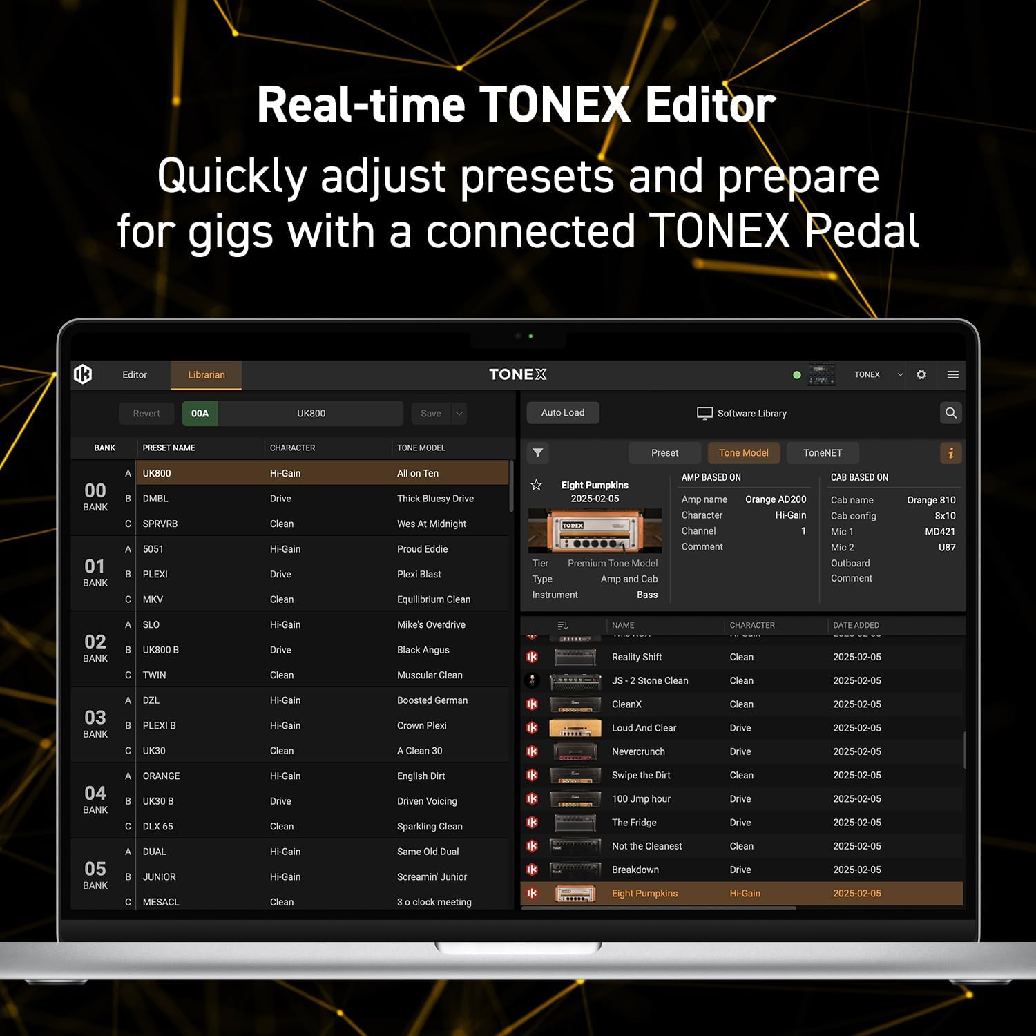 IK Multimedia TONEX AI-Powered Multi-Effects Pedal with 150 Presets