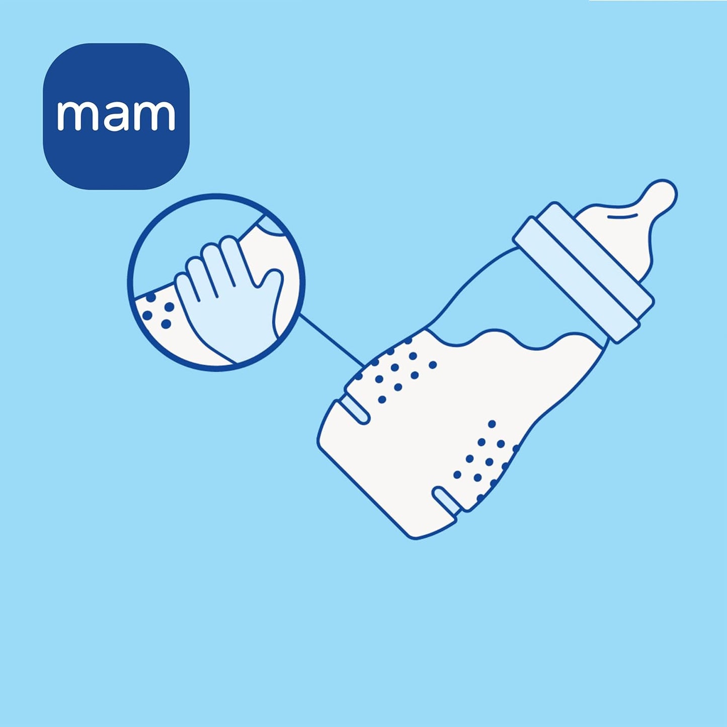 MAM Easy Active 11oz Baby Bottle with SkinSoft Nipple, Space Theme