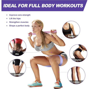 Detake Resistance Band Set – Vivid Violet, Skin‑Friendly - Gomix Brands Outlet