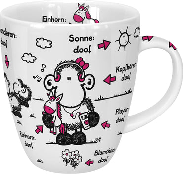 Sheepworld 'Without Sister is Everything Doof' Porcelain Mug, 450ml Coffee Tea Cup