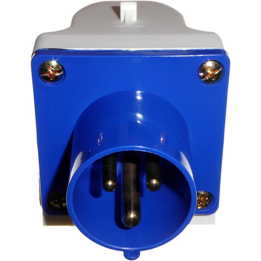 Blue 16 Amp 3 Pin IP44 Appliance Inlet with Gland - Gomix Brands Outlet