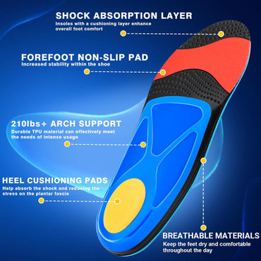 DACAT Orthopedic Arch Support Insoles for Plantar Fasciitis Blue