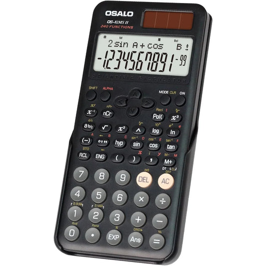 OSALO 240-Function Solar Scientific Calculator with Protective Cover - Gomix Brands Outlet