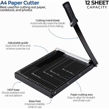 Ediesi Precise Manual Paper Cutter Guillotine for A4