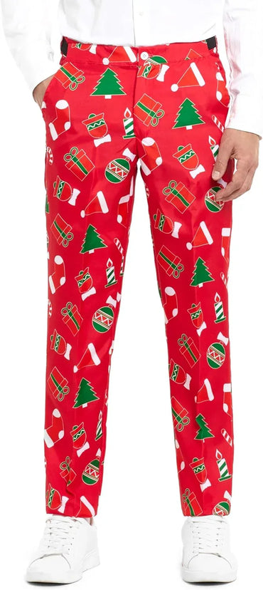 Offstream Festive Christmas Suit for Men with Colorful Prints NO Tie Included - Gomix Brands Outlet