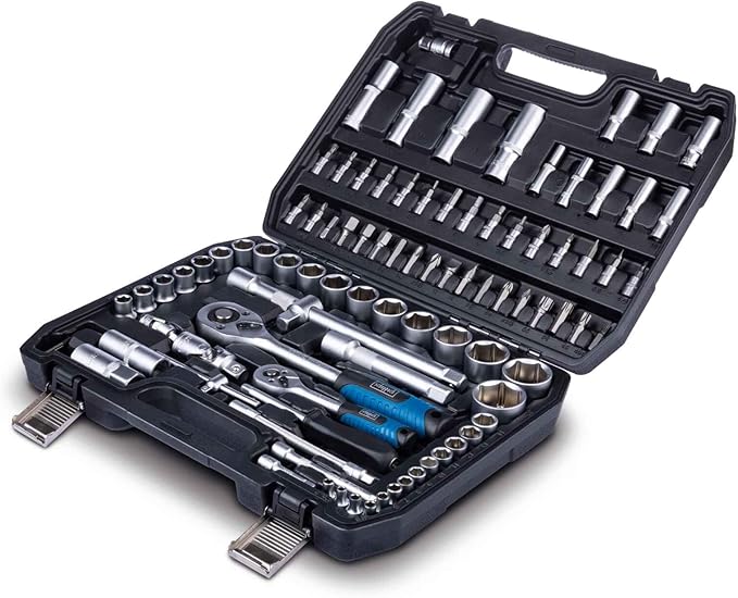 Scheppach TB100 94-Piece Chrome Vanadium Steel Tool Box Set