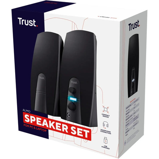Trust Almo 2.0 USB Powered Stereo PC Speakers – Black - Gomix Brands Outlet