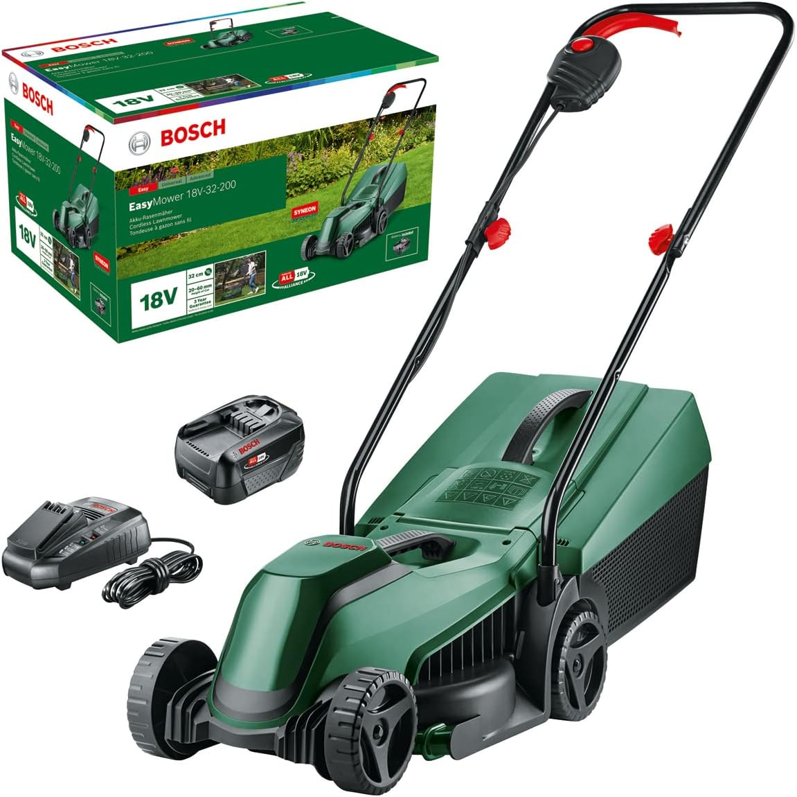 Bosch EasyMower 18V Cordless Lawn Mower 32cm Cut Width