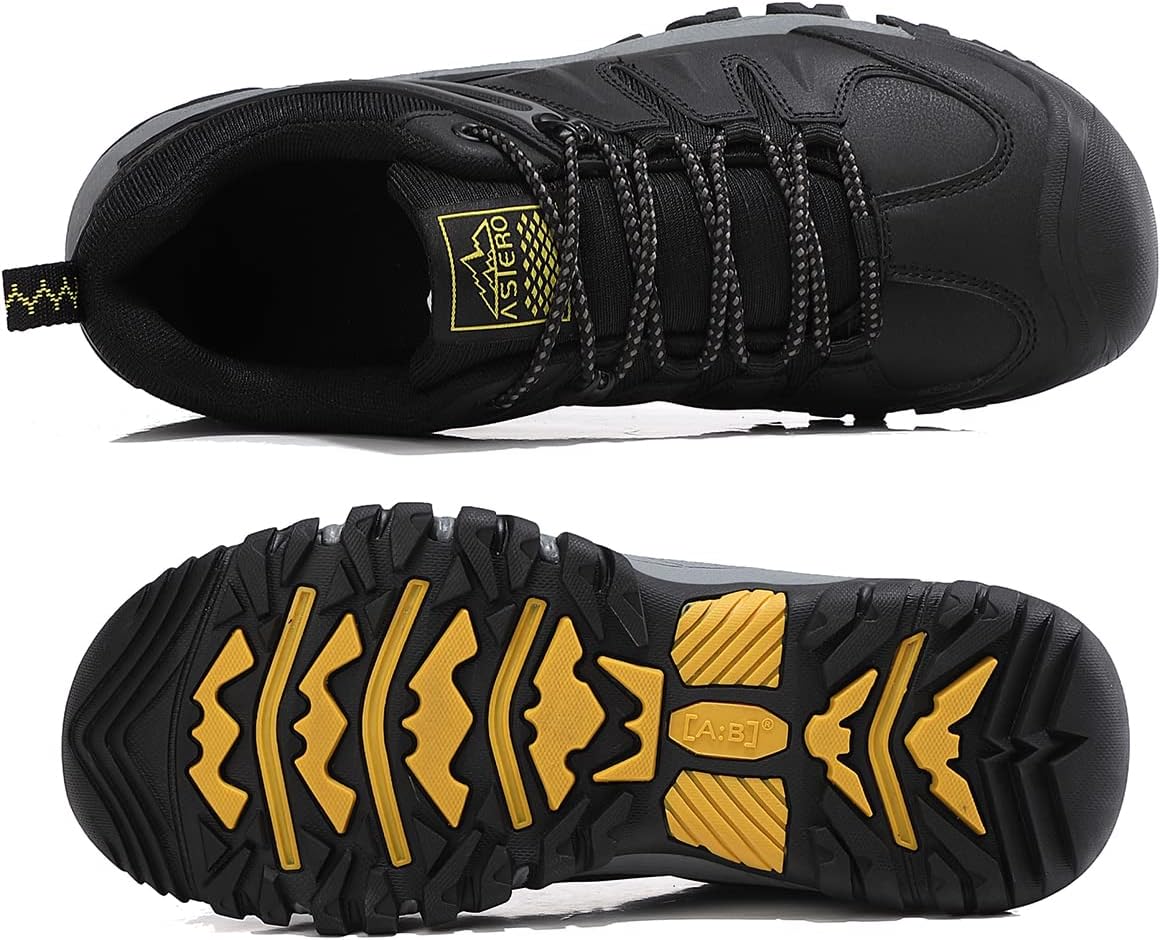 ASTERO Men's Waterproof Hiking Shoes with Anti‑Slip Rubber Sole