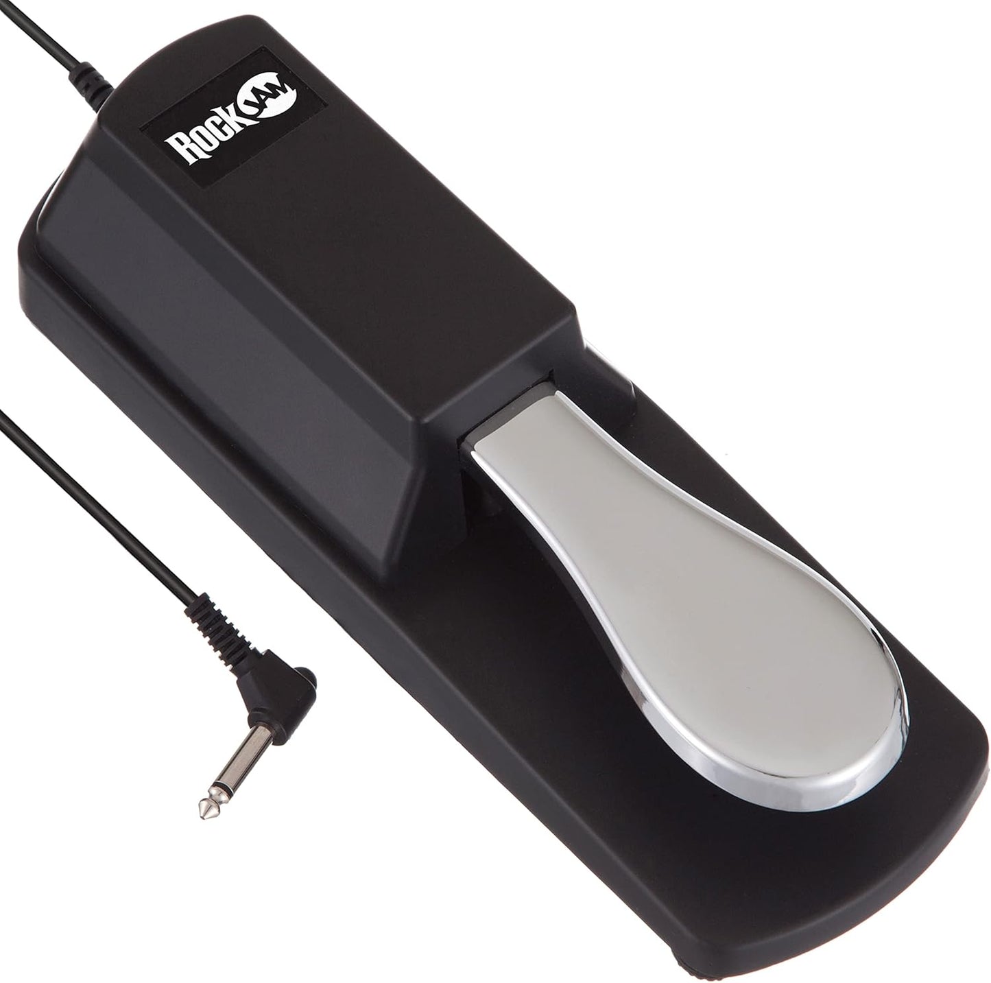 RockJam RJSP01 Professional Sustain Pedal for Digital Pianos and Electronic Keyboards with Polarity Switch