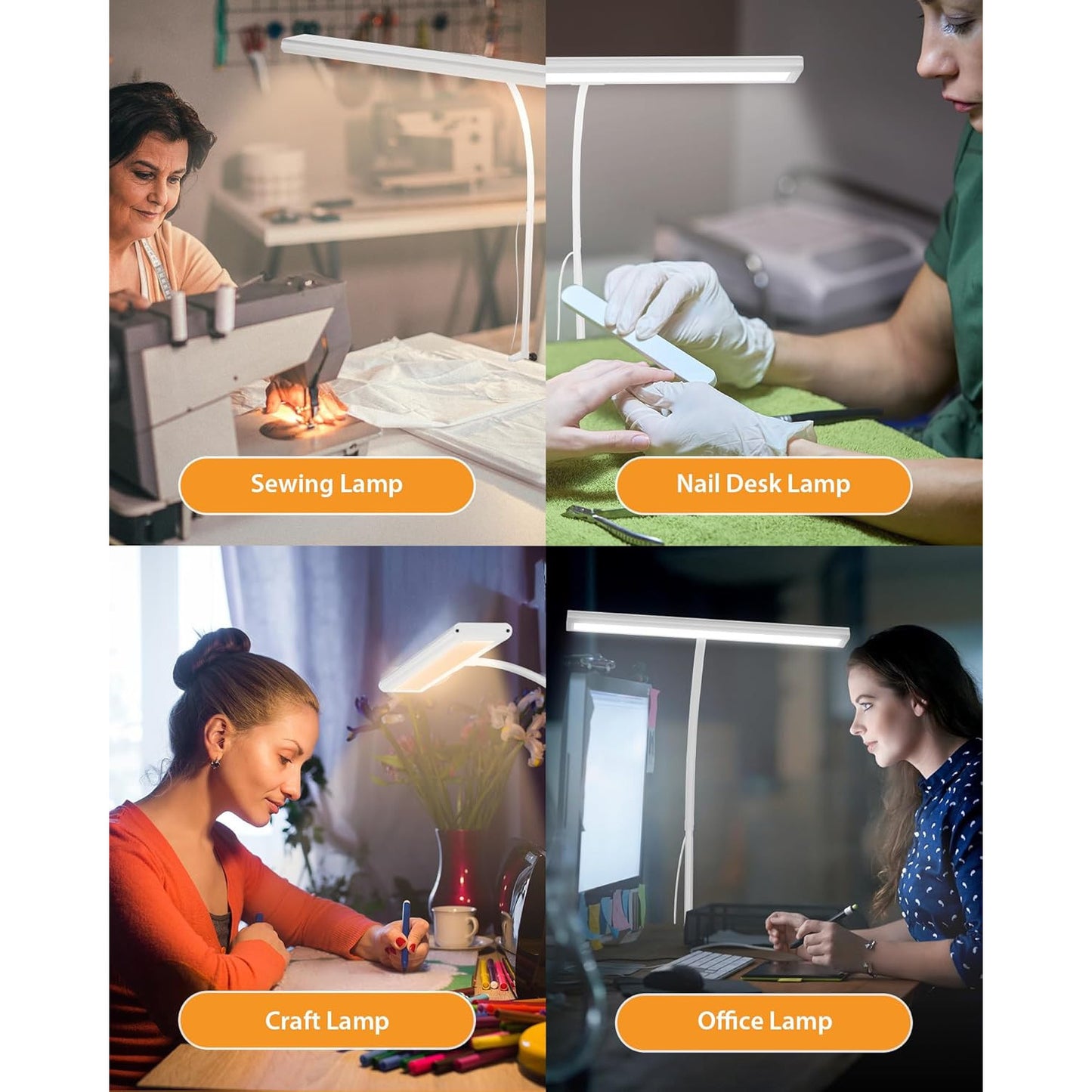 iFalarila 160 LED Desk Lamp with Remote Control, 70cm Adjustable Gooseneck, USB Powered