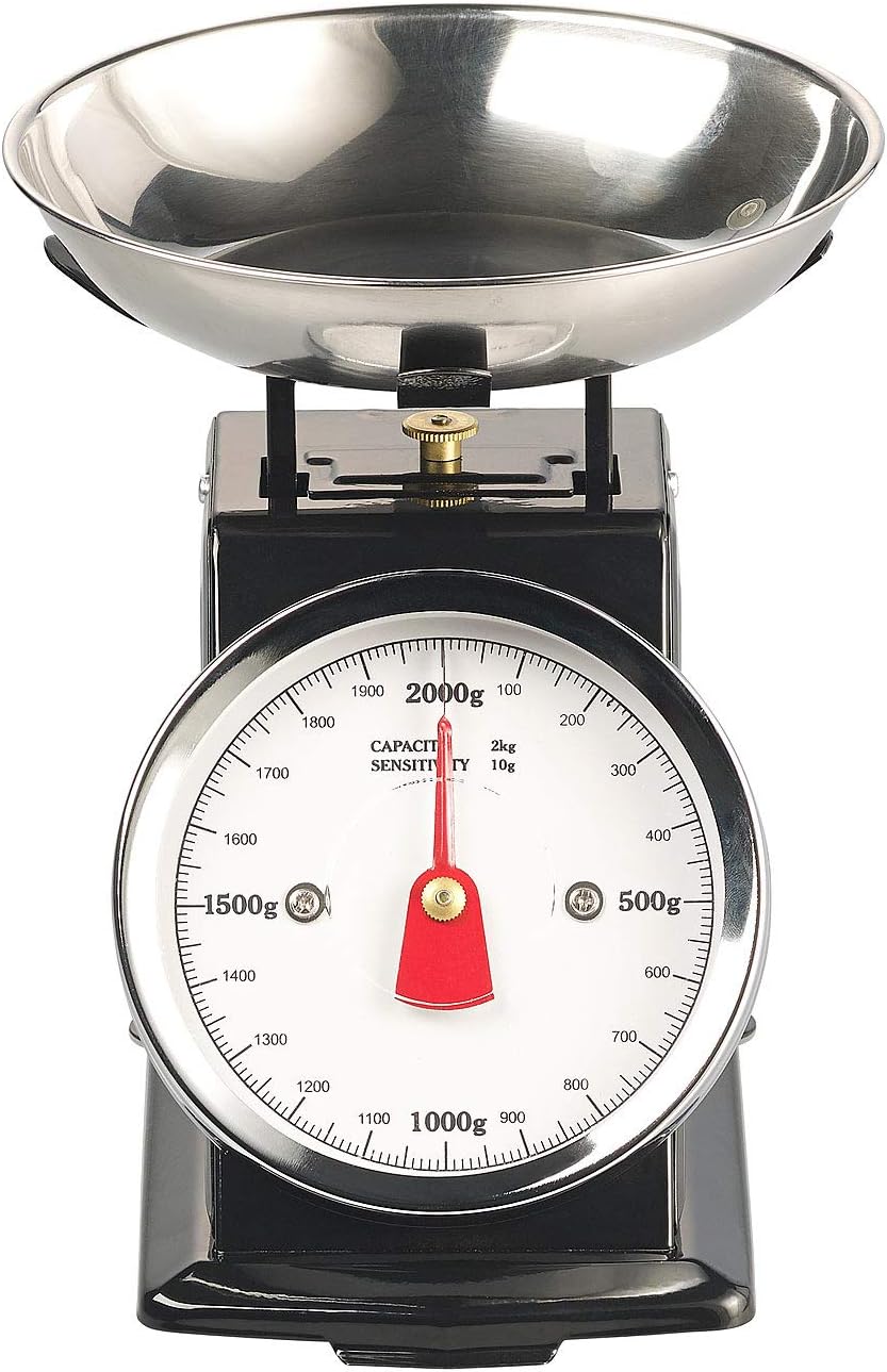 Vintage Retro Analog Kitchen Scale 2kg Capacity with Tare