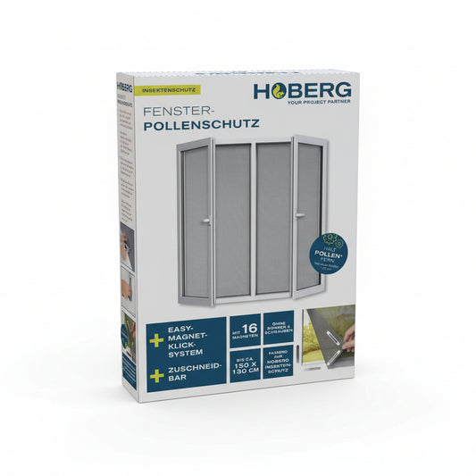Hoberg Magnetic Window Pollen & Mosquito Screen – Cut-to-Size 150×130 cm