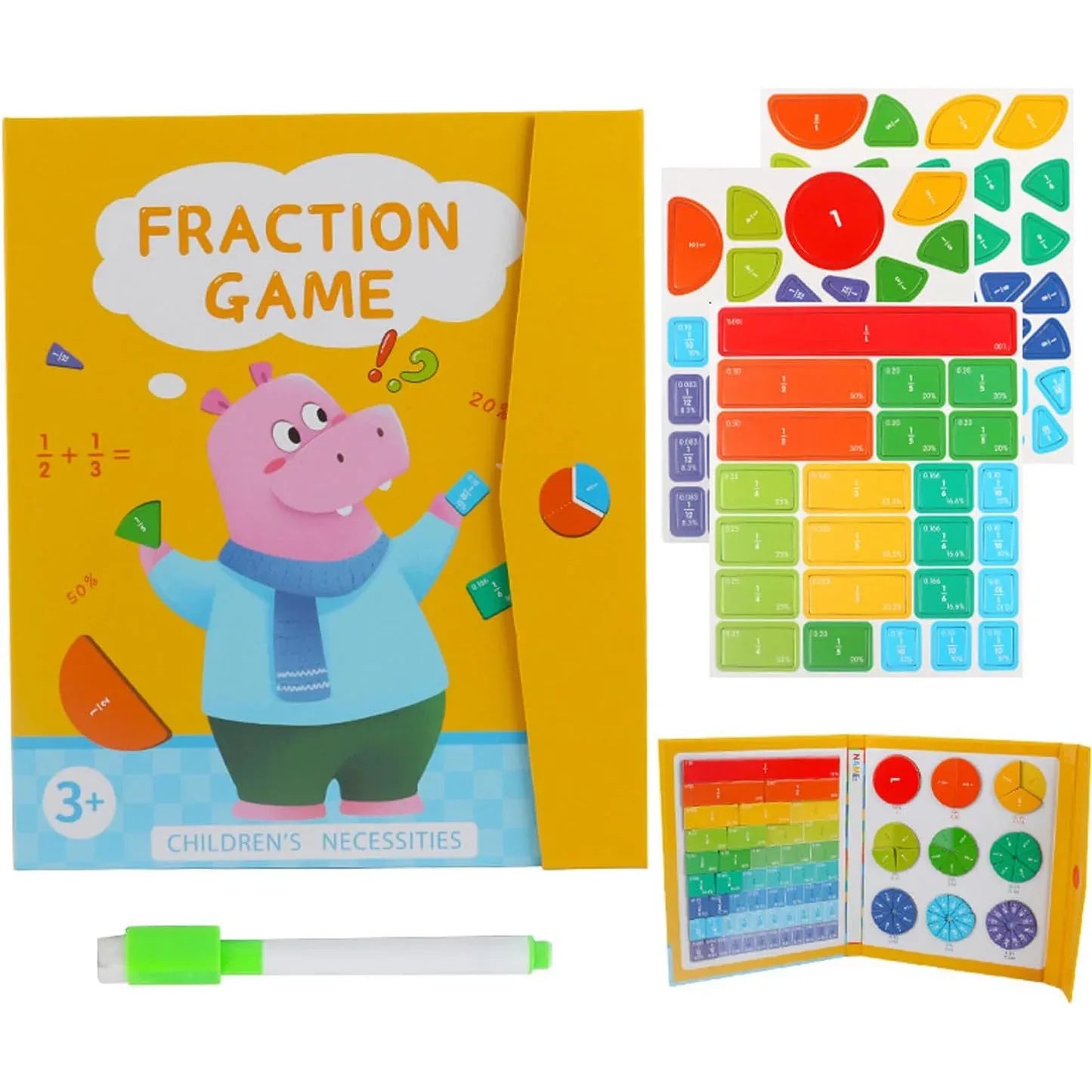 KOOMAL Magnetic Fraction Score Disk Educational Puzzle for Kids - Gomix Brands Outlet