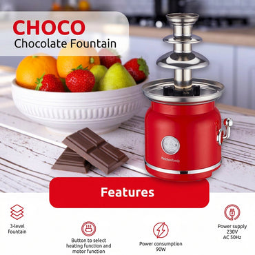 Melchioni Family CHOCO Chocolate Fountain 90 W Red