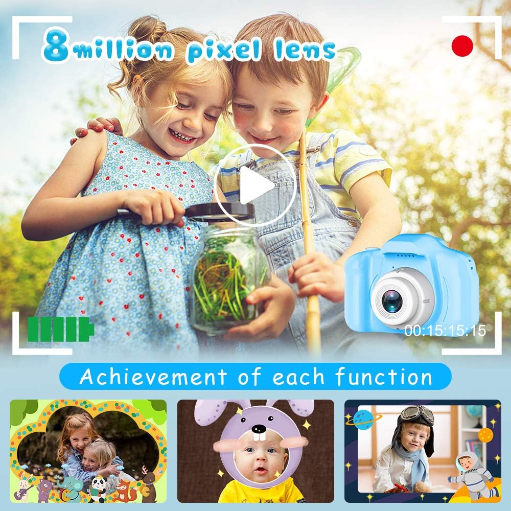 Kids Dual-Action Selfie Camera – HD 1080P Video, 32GB SD, Shockproof – AngLink