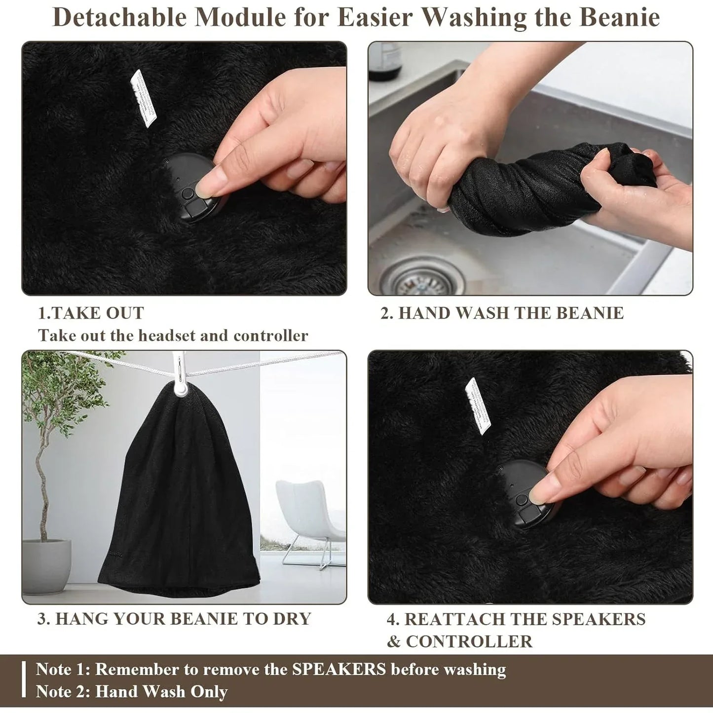 ASIILOVI Bluetooth Beanie with Double-Layer Wool Lining – Warm Wireless Headset - Gomix Brands Outlet