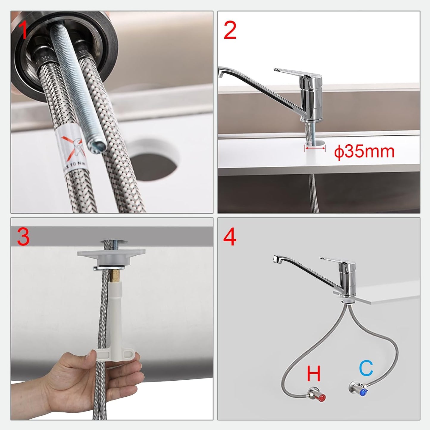 Ibergrif Roma Chrome Kitchen Faucet with Pull-Out Spray