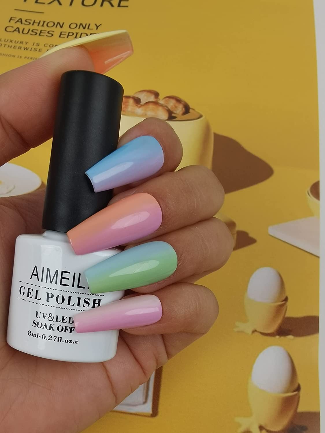 12-Color Summer Pastel Gel Nail Polish Kit 8ml Each