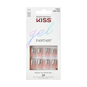 Kiss Gel Fantasy Press-On Nails: Durable, Waterproof, Ultimate Gel Shine Manicure - Gomix Brands Outlet