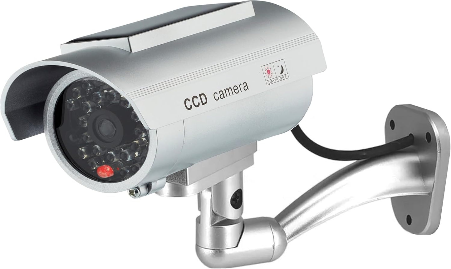 O&W Solar Dummy Security Camera – Waterproof Flasing Light Indoor/Outdoor