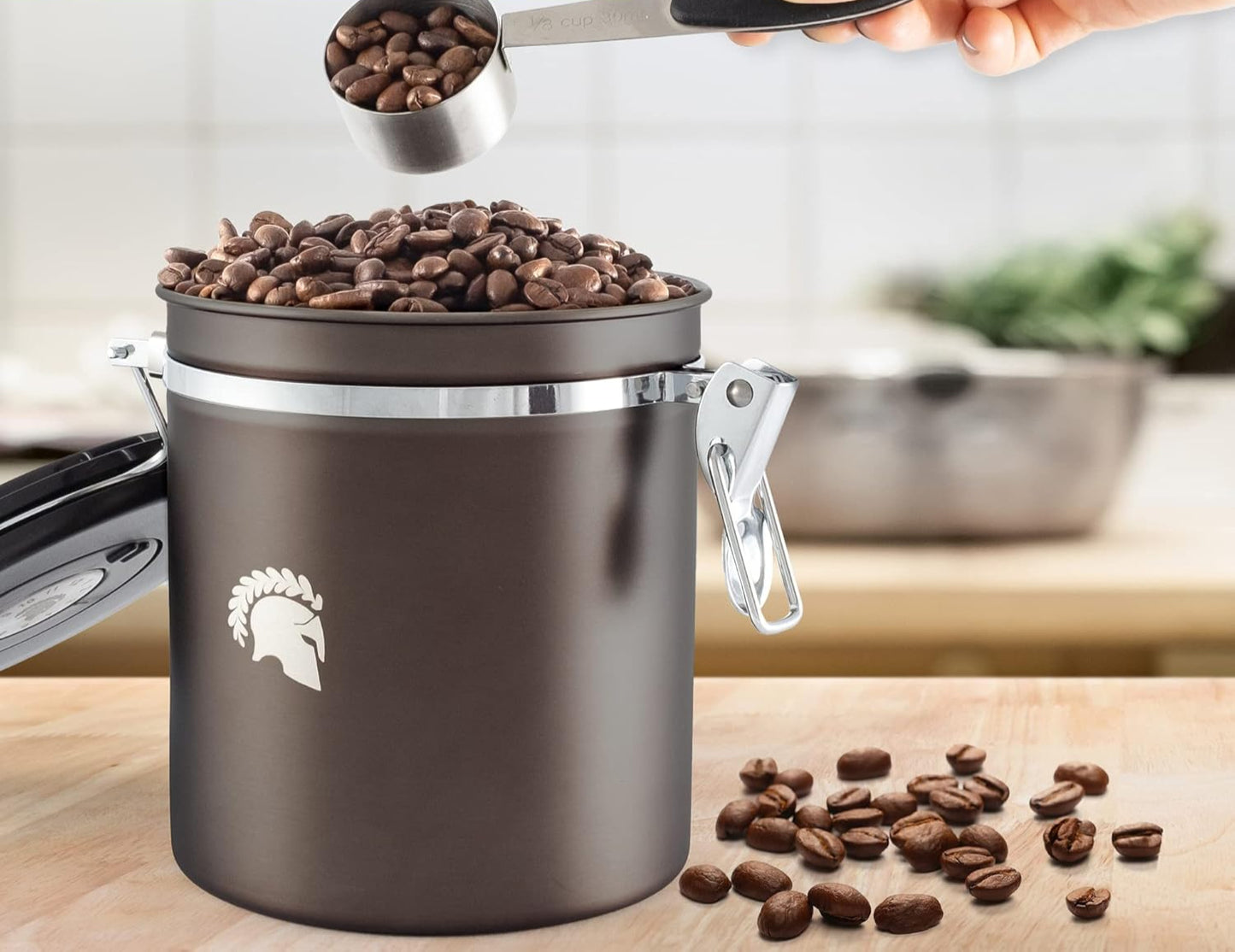 Barista Legends Airtight Stainless Steel Coffee Jar 500g with Calendar